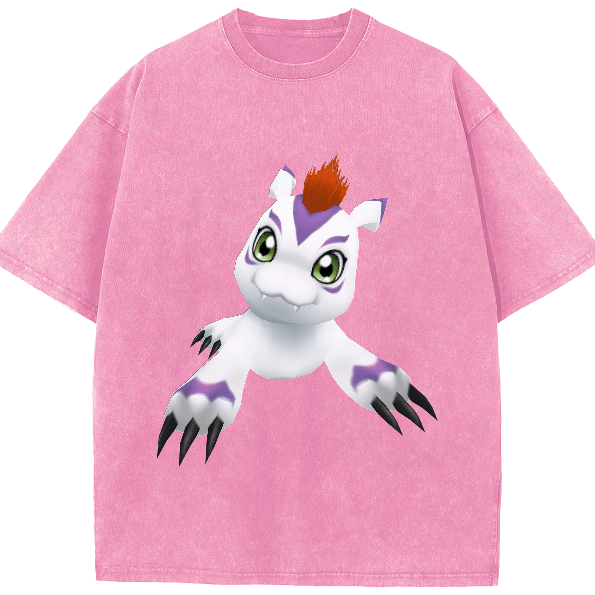 （画像用） Digimon デジタルモンスター/デジモン 綿100% ヴィンテージ風 半袖Tシャツ（フロントプリント）